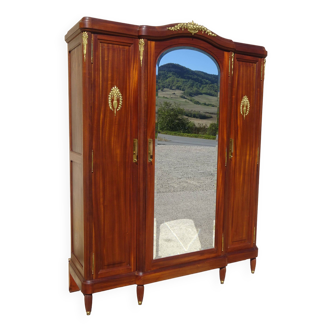 Antique cabinet with solid bronze decorations, Louis XVI style