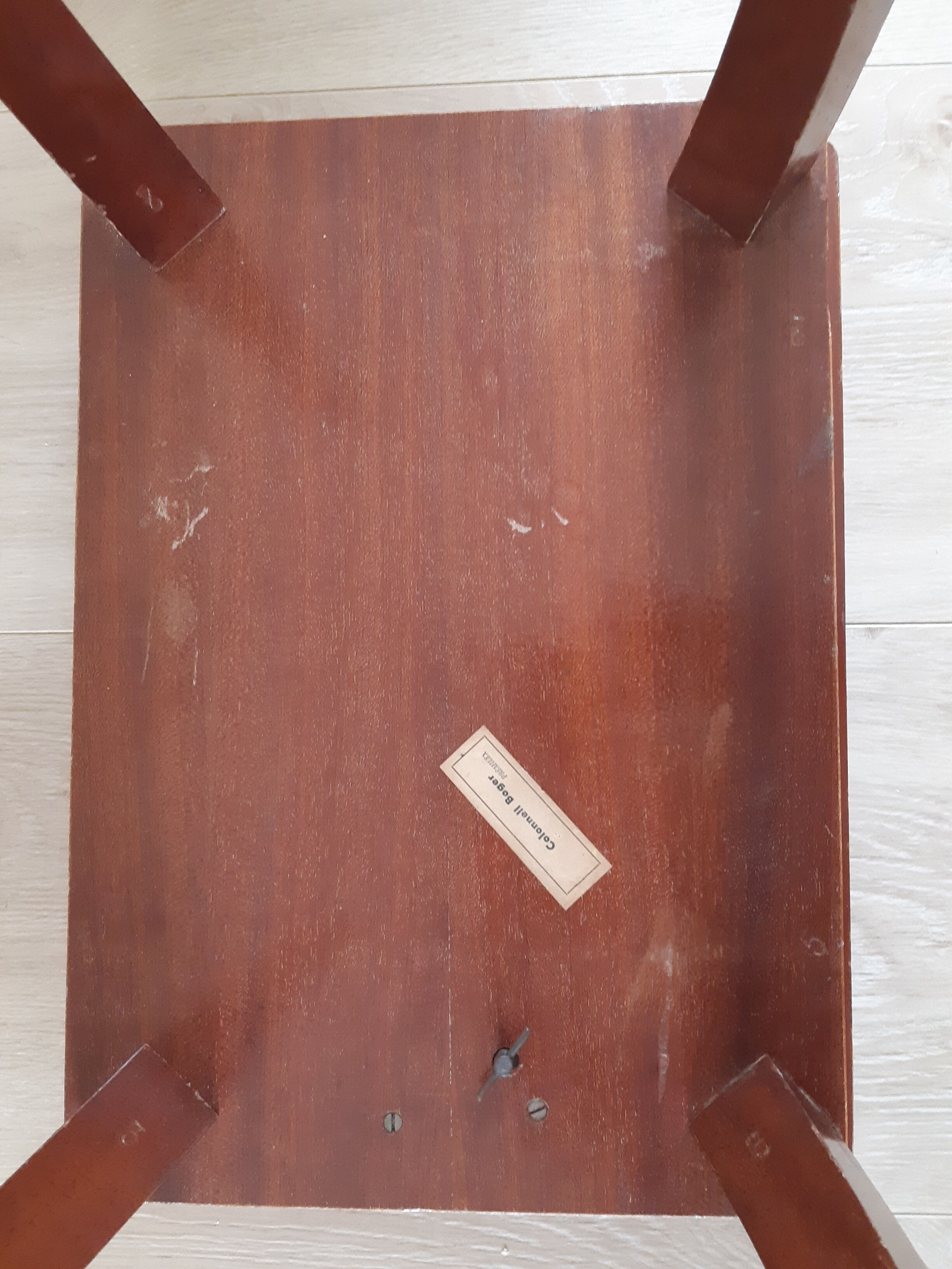 Stella chime, music box table, jewelry box, wood marquetry, side table, bedside table