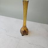Vintage amber glass bud vase