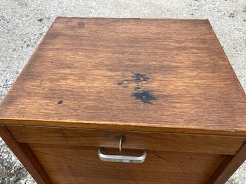 Oak notary curtain cabinet