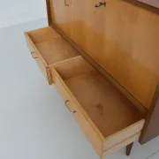Enfilade / Vintage 1950s bar cabinet with compass legs