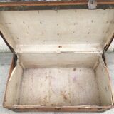 Travel trunk 1900 leather and wood