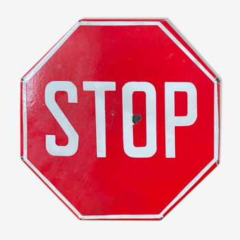 Stop red traffic sign original 1970's driving school sign man cave