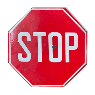 Stop red traffic sign original 1970's driving school sign man cave