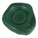 Mini malachite ashtray in abstract shape