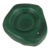 Mini cendrier en malachite de forme abstraite