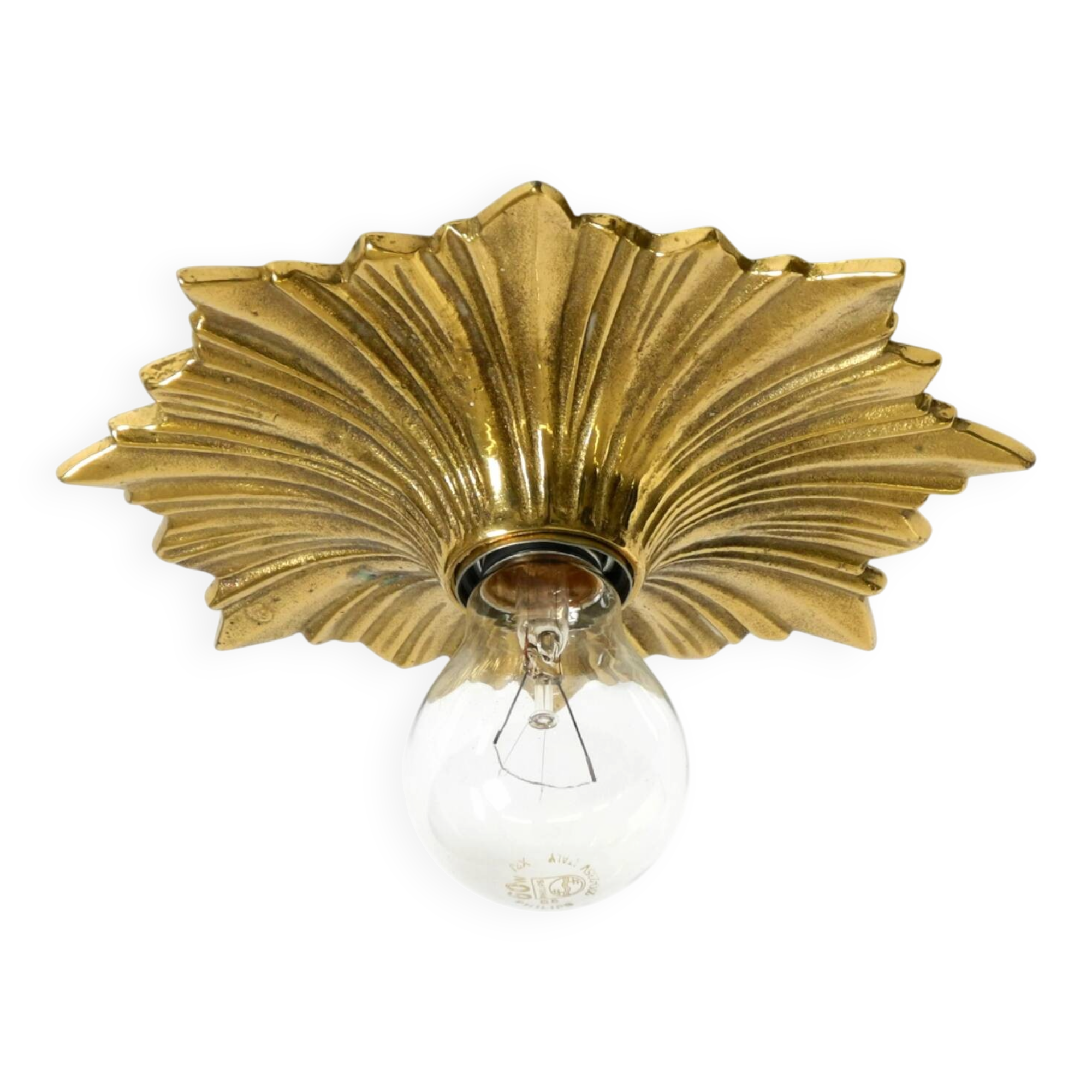 1960s Space Age Star Design Wall or Ceiling Lamps in Bronze