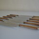 12 metal silver table knives 25 cm