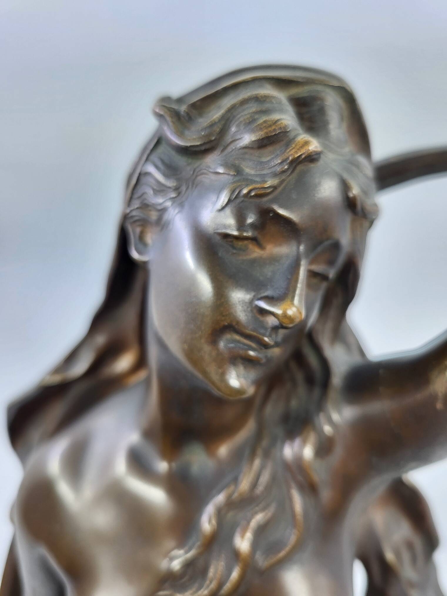 Bronze sculpture "The Shepherd's Star" by Henri Louis Levasseur 1880