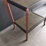Art Deco oak coffee table redesigned with 2 levels