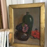 Signed still life oil painting