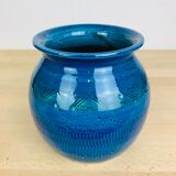 Ceramic vase Rimini Blue Aldo Londi for Bitossi