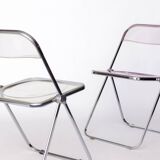 Pair of Vintage Castelli Plia Folding Chairs, 1970s Italy, Original Design