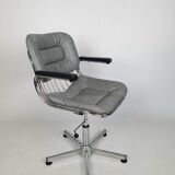 Vintage chrome swivel armchair