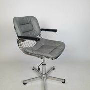 Vintage chrome swivel armchair