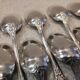 11 silver-plated dessert spoons, OD style, Louis XVI style