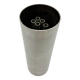 Roll vase / built-in flower stick – brushed aluminum, 1970s