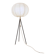 Vintage cocoon tripod floor lamp with brass details, 1960s