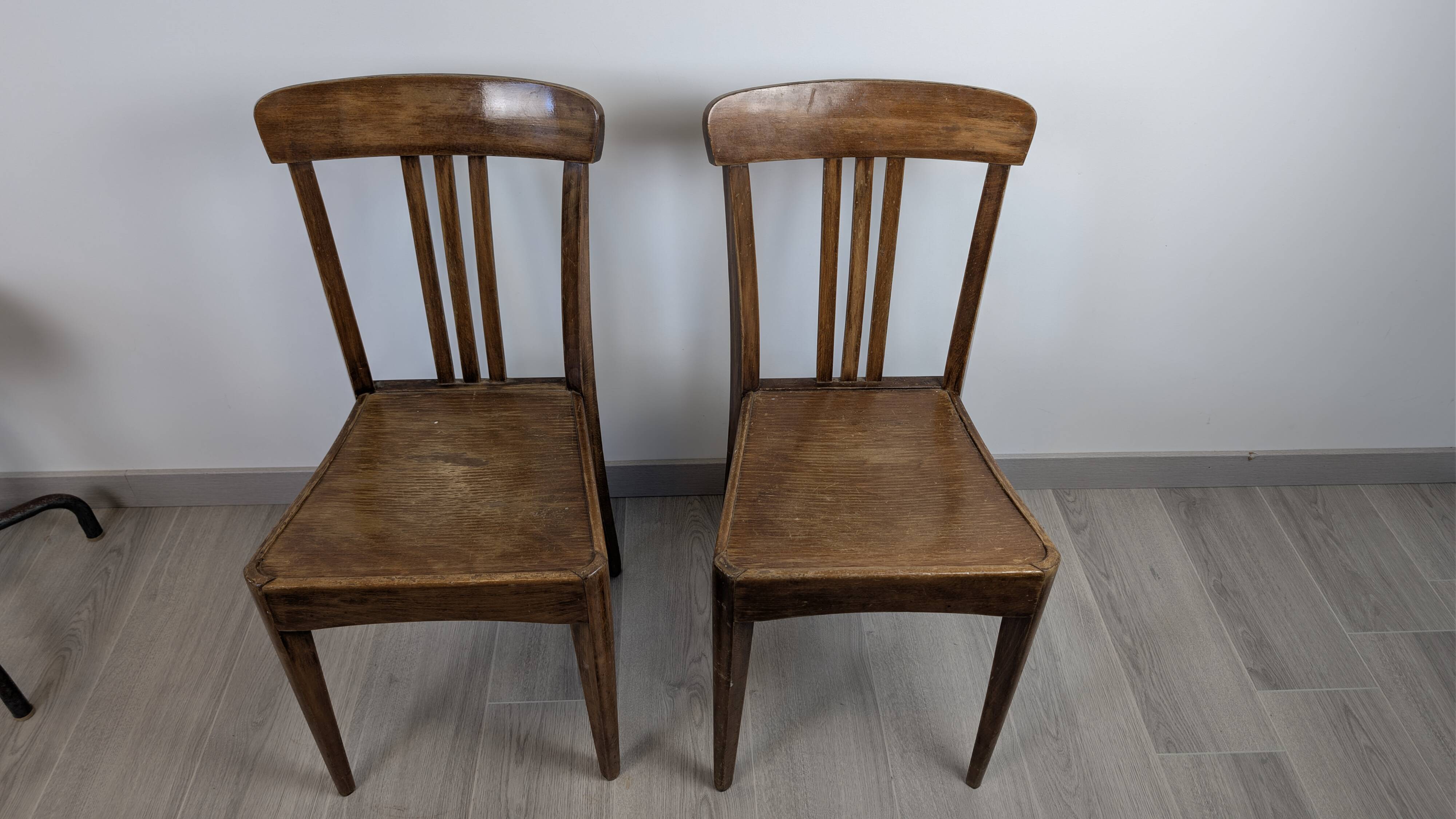 Stella bistro chairs – Vintage pair in wood, retro charm