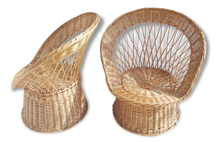 Salon ancien en osier