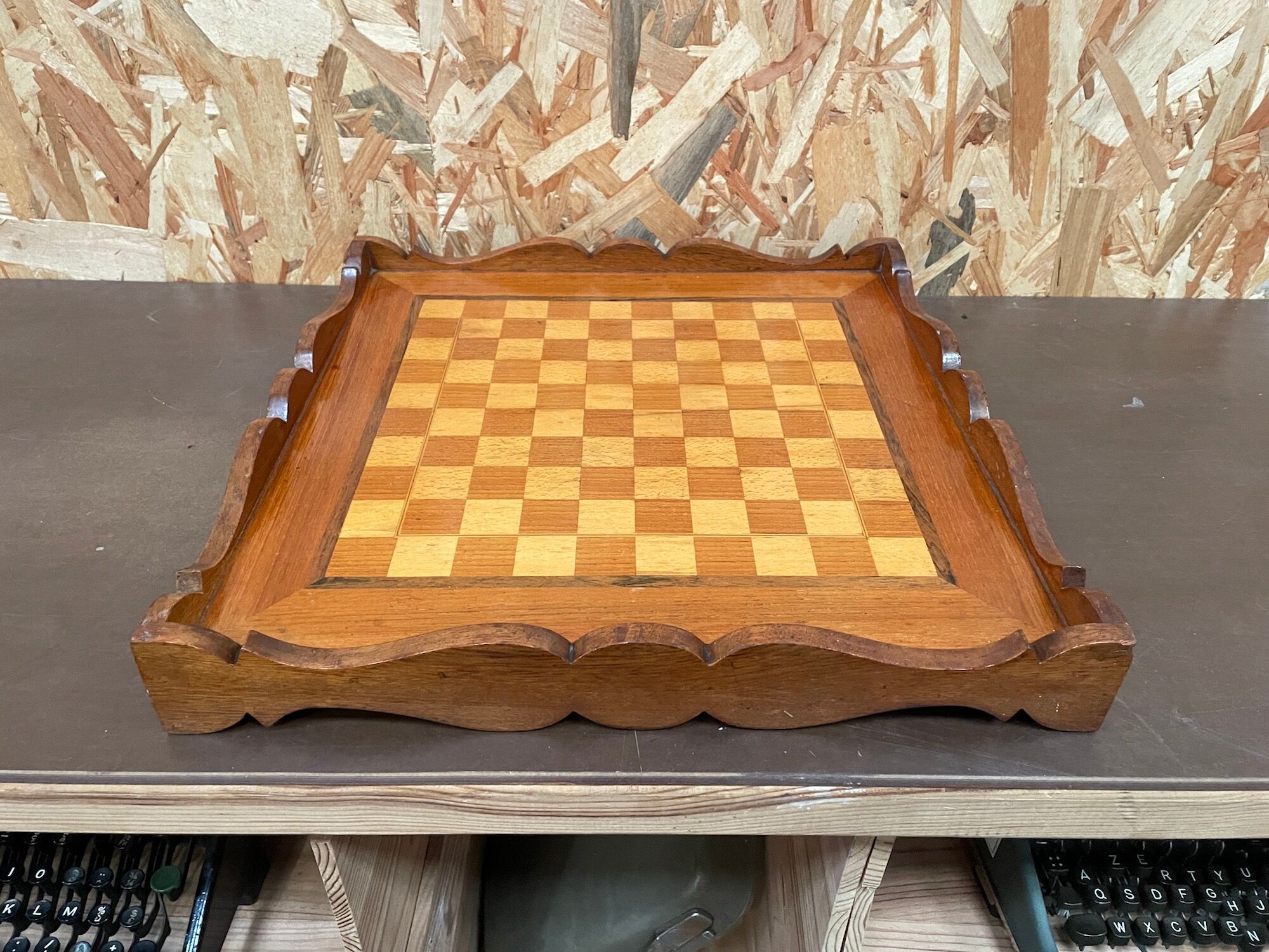 Échiquier en marqueterie
