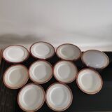 10 Ceranord porcelain dessert plates
