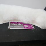 Pair of Alf Svensson 'TeVe' sheepskin shearling lounge chairs