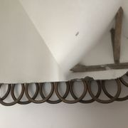 Miroir vintage en rotin 32x40 cm