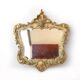 Vintage mirror, large gilded wood mirror, beveled mirror, antique mirror, rockery style 82x75cm
