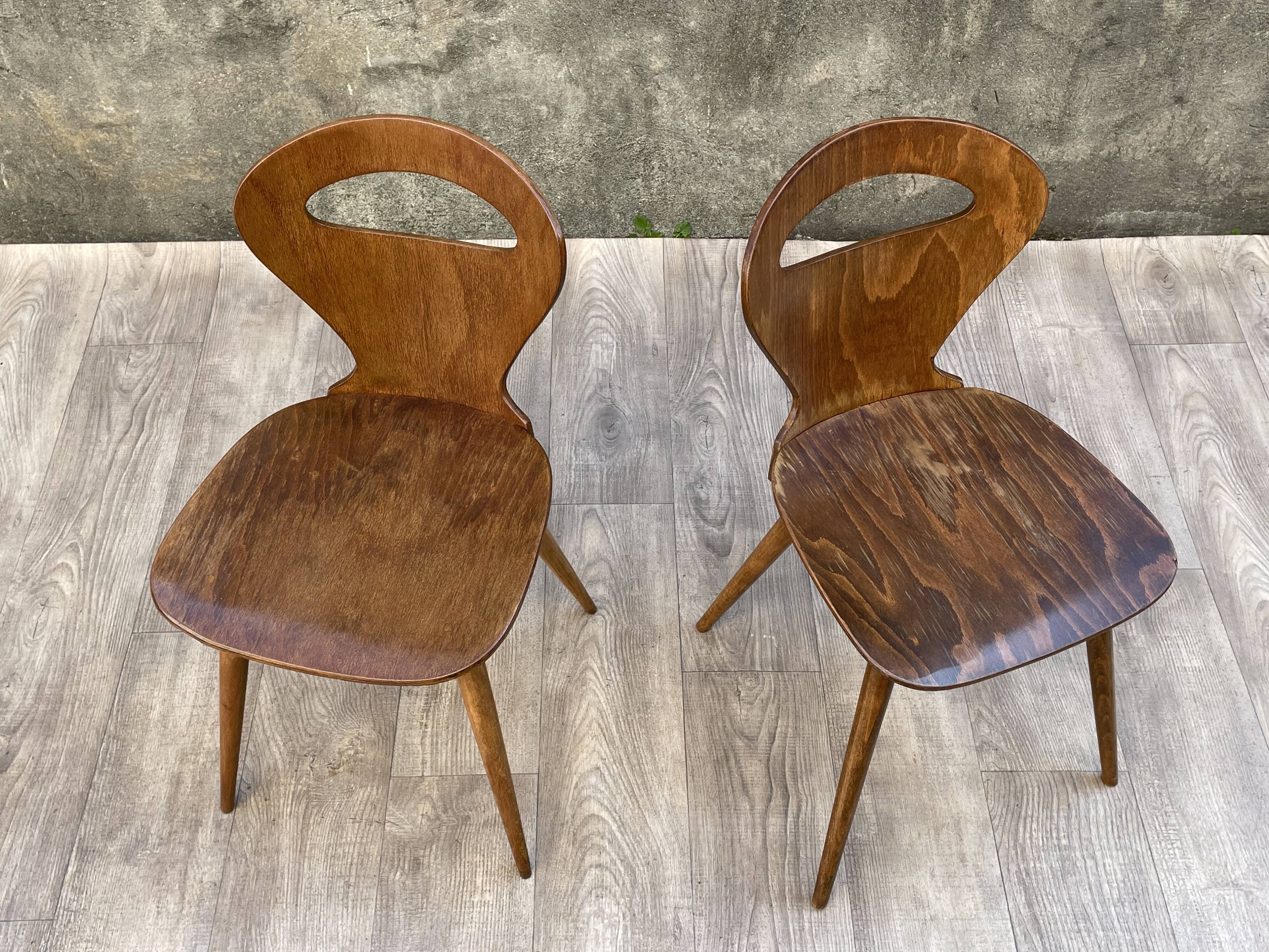 Pair of Baumann ant bistro chairs