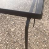 Modernist wrought iron side table