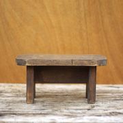 Mini wooden stool, wooden step stool, vintage footrest, plant holder