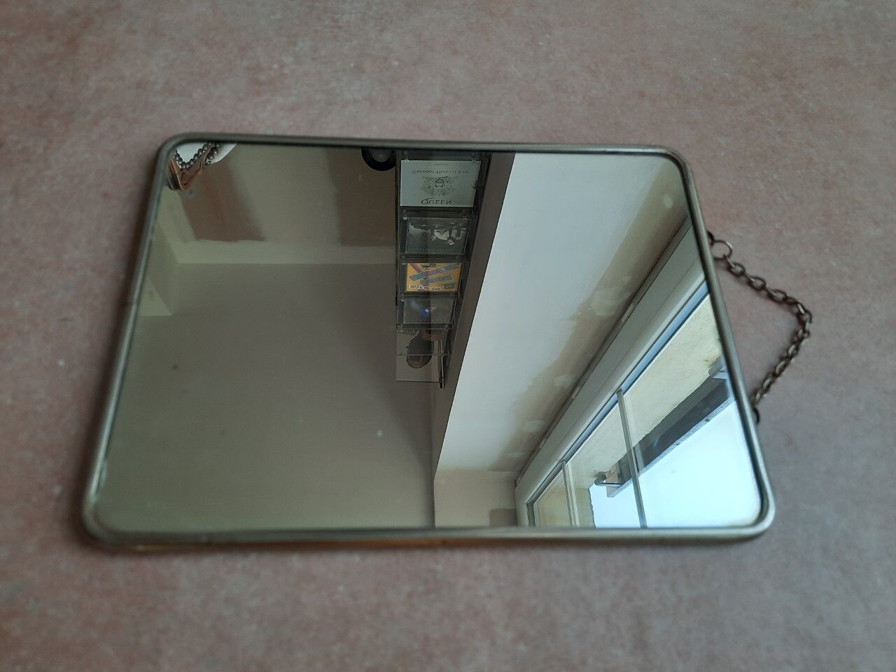 Antique barber mirror, 24x15 cm