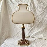 Lampe à poser vintage en cuivre doré