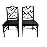 2 Chippendale chairs "Faux bamboo"