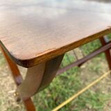 Magazine rack with wooden and gilded brass tablet