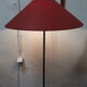 Lampadaire vintage tripode métal noir 1950