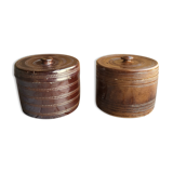 2 decorative sandstone boxes with lid