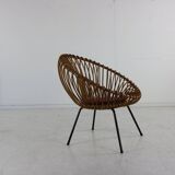 Typical dutch design rattan easy chair for Rohé Noordwolde Holland