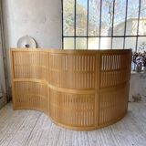 Large curved beech screen from the 80s