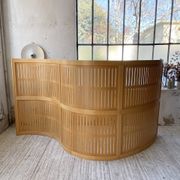 Large curved beech screen from the 80s