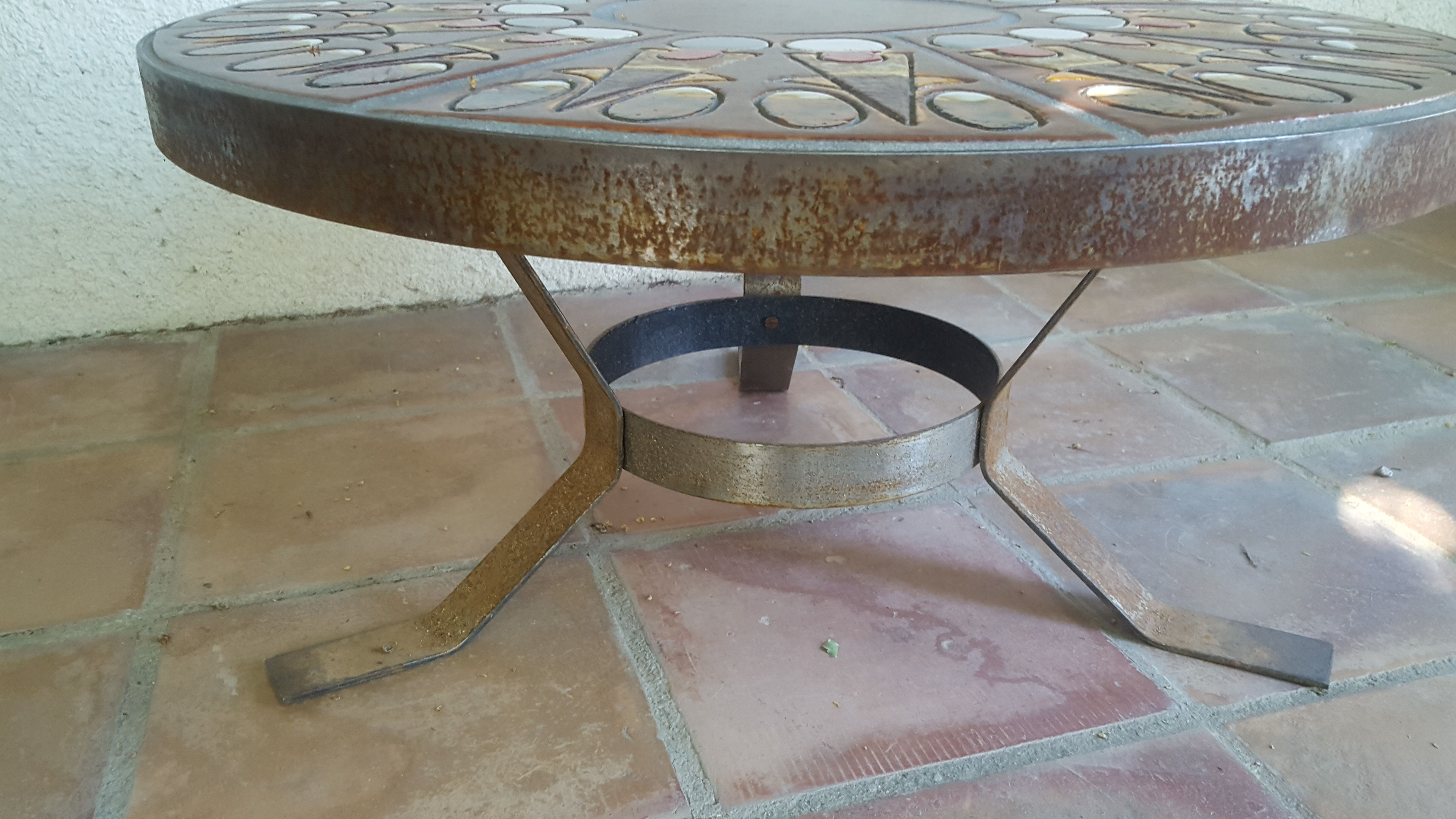 Table basse vintage in ceramique Corroyez