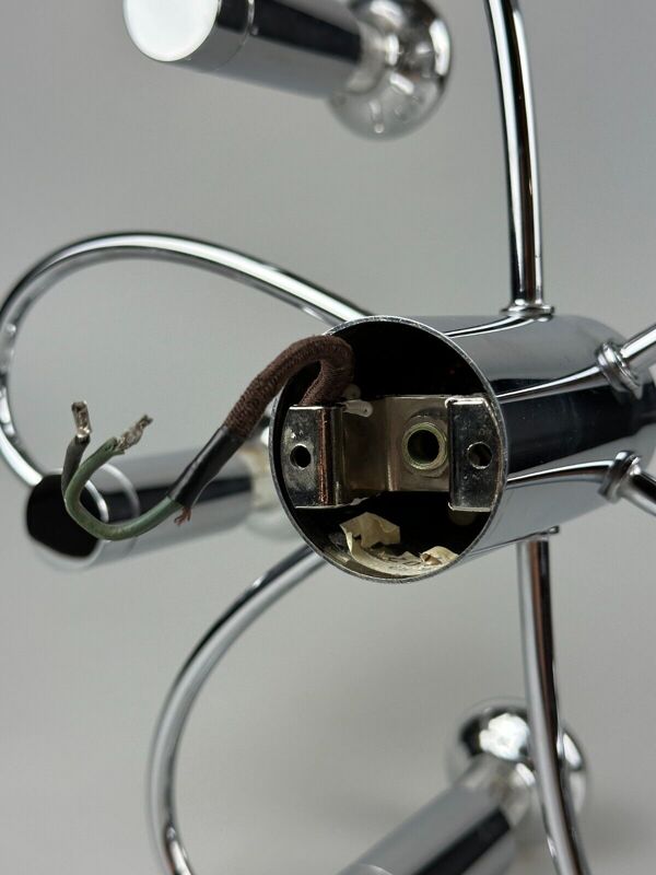 60s 70s Spoutnik applique ou plafonnier par Cosack Leuchten Chrom