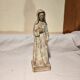 Statue vierge sainte en terre cuite peinte