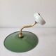 Swan neck wall light in enameled sheet metal