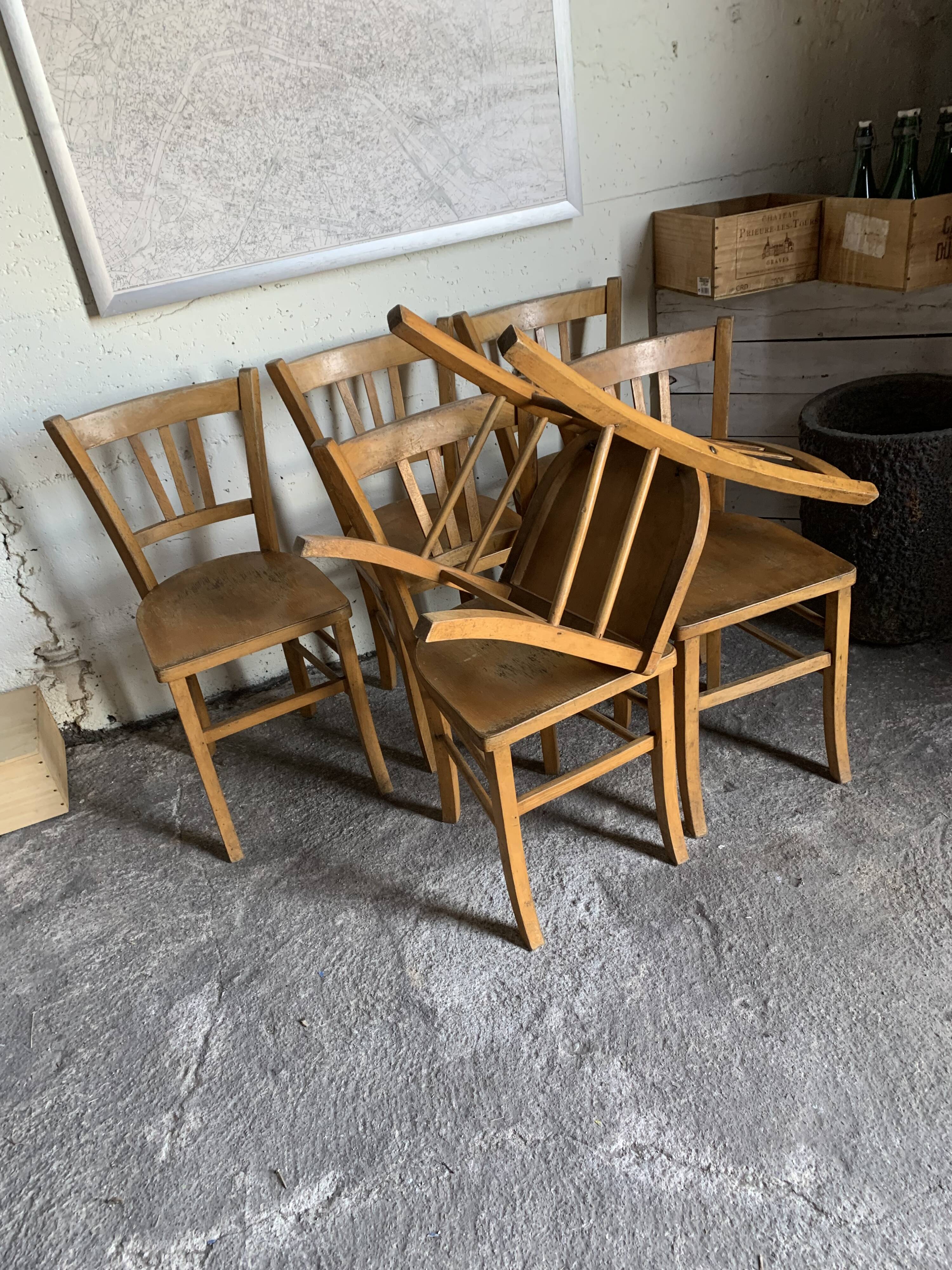 6 pure juice bistro chairs