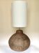 XXL lamp in woven rattan with a honeycomb lampshade
