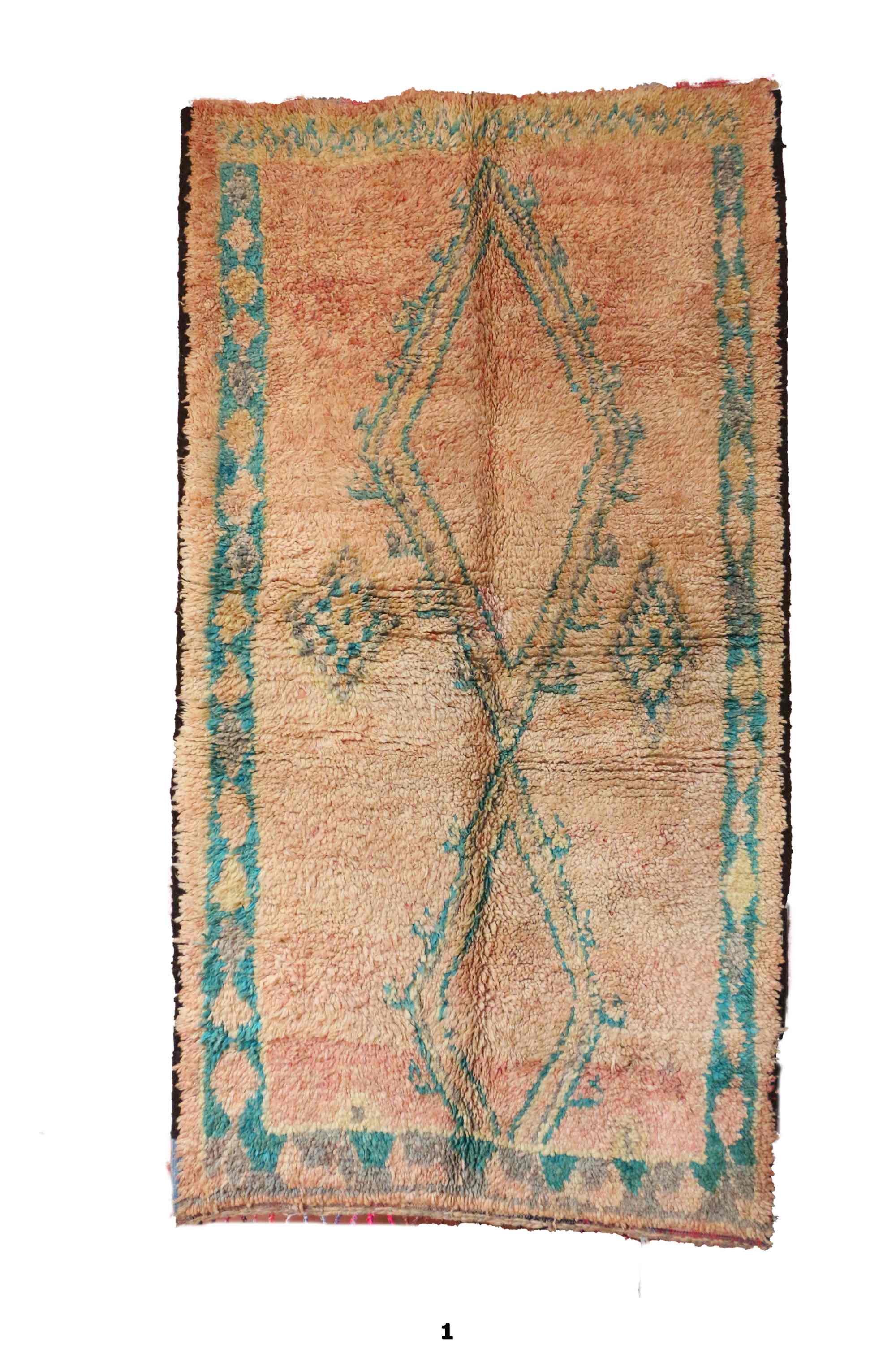 Old moroccan carpet 137 x 253 cm