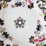 English Ceramic Plate Beech Hancock mod: Jeddo S.XIX Chinese Inspired Floral Patterns