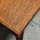 Table de salon pieds compas 50's en chêne 130x90 cm